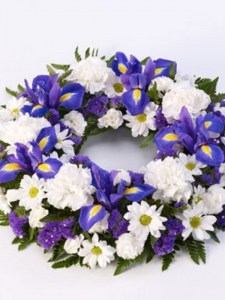 Blue & White Wreath